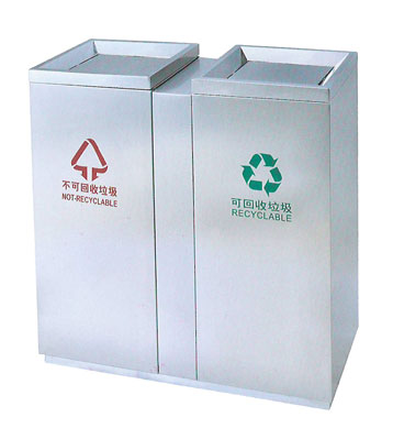 不銹鋼分類商場垃圾桶