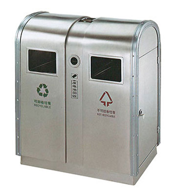 不銹鋼高鐵站分類垃圾桶