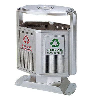 不銹鋼地鐵分類垃圾桶
