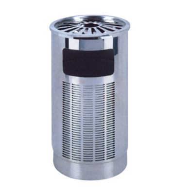 室內立式沖孔菊花格不銹鋼垃圾桶