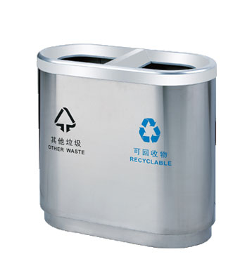 不銹鋼地鐵分類垃圾桶
