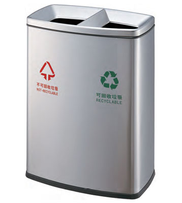 不銹鋼商場(chǎng)分類垃圾桶