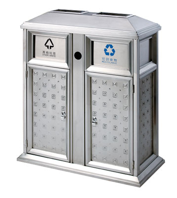 不銹鋼戶(hù)外景區(qū)分類(lèi)垃圾桶