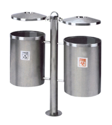 戶外不銹鋼分類垃圾桶