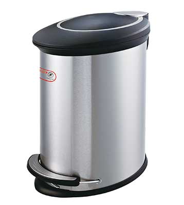 酒店房間不銹鋼腳踏式垃圾桶