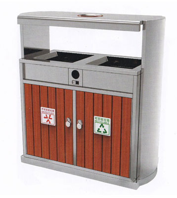 機(jī)場(chǎng)分類環(huán)保鋼木垃圾桶