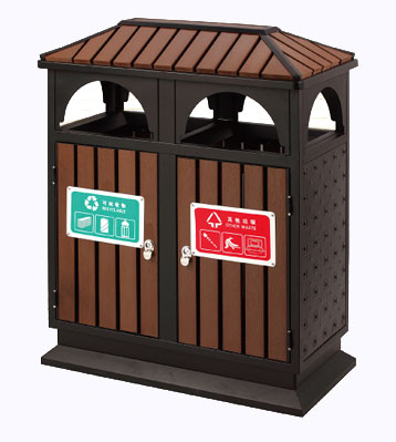 物業分類環保鋼木垃圾桶