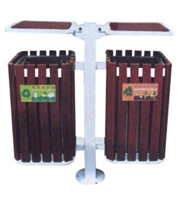 社區(qū)鋼木分類(lèi)垃圾箱