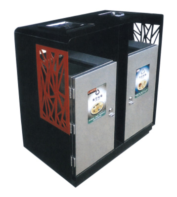 巢花分類環保鋼制垃圾桶