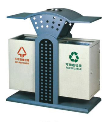 街區(qū)沖孔分類鋼制垃圾箱