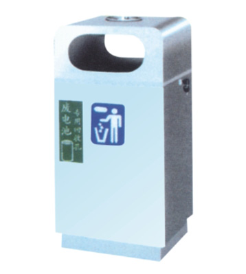 戶外長方形鋼制垃圾桶