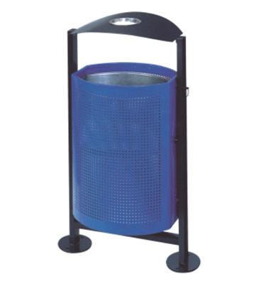 戶外沖孔鋼制垃圾桶