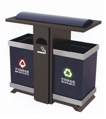 戶外分類鋼制垃圾桶