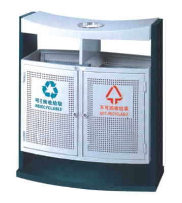 曲形分類鋼制垃圾箱