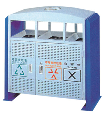 拱形三分類環保鋼制垃圾桶