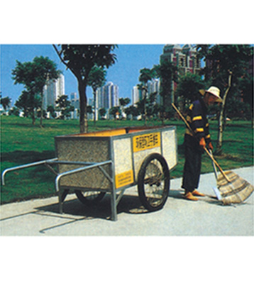 手推垃圾斗車