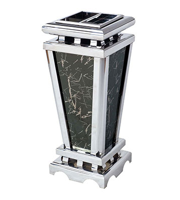 室內大理石鈦金垃圾桶