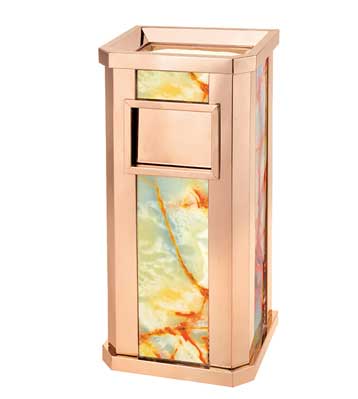 斜角玫瑰金煙灰垃圾桶