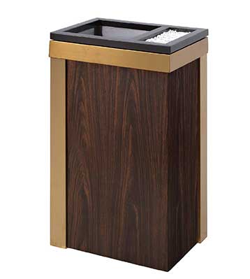 商場仿木紋垃圾桶
