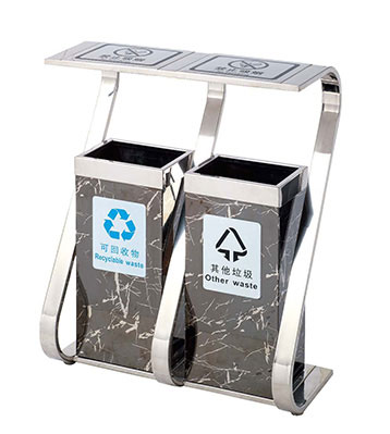 不銹鋼大理石地鐵垃圾桶