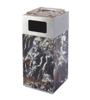黑金花大理石方形煙灰桶