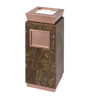 仿石玫瑰金座地煙灰桶