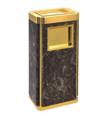 大理石鈦金座地煙灰桶