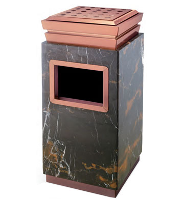 單桶座地鈦金垃圾桶