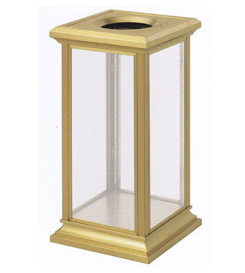 時尚透視鈦金垃圾桶