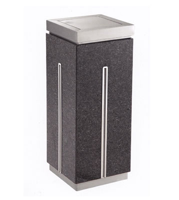 豪華大堂烤漆鐵皮垃圾桶
