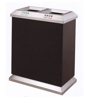 步行街分類(lèi)烤漆鐵皮垃圾桶