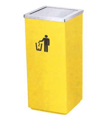 方形翻蓋鐵皮垃圾桶