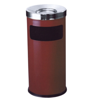 圓形斜蓋鐵皮垃圾桶