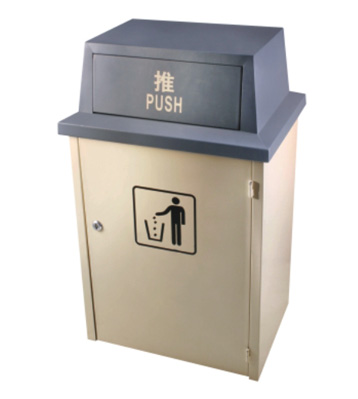 方形商場推蓋鐵皮垃圾桶