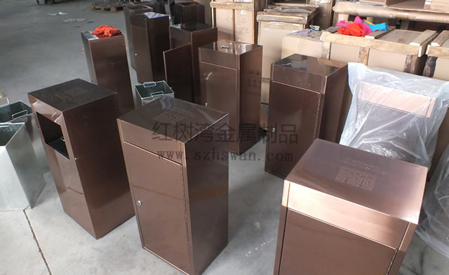 方形不銹鋼單桶果皮箱圖片001