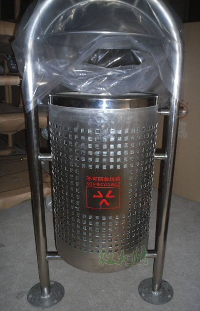 不銹鋼戶外圓形垃圾桶