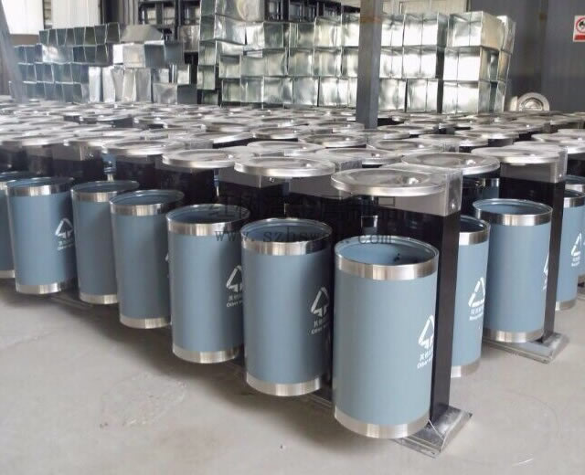 不銹鋼分類環保垃圾桶圖片002